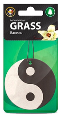 Ароматизатор салона бумажный Grass Инь-Янь (ваниль)