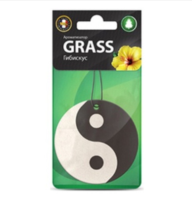 Ароматизатор салона бумажный Grass Инь-Янь (гибискус)