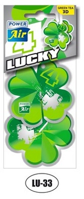 Ароматизатор салона бумажный JEES Lucky (зеленый чай)